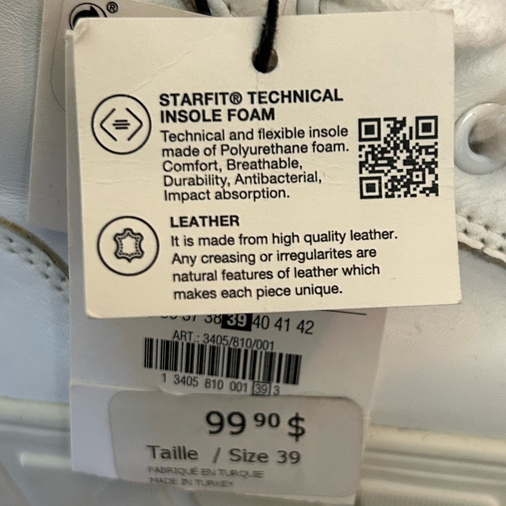 NWT Zara Leather Platform High-Top White Sneakers - Picture 4 of 8
